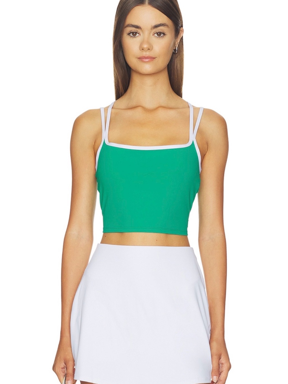 NEW Vuori Daily Layered Tank - Emerald/White, XS